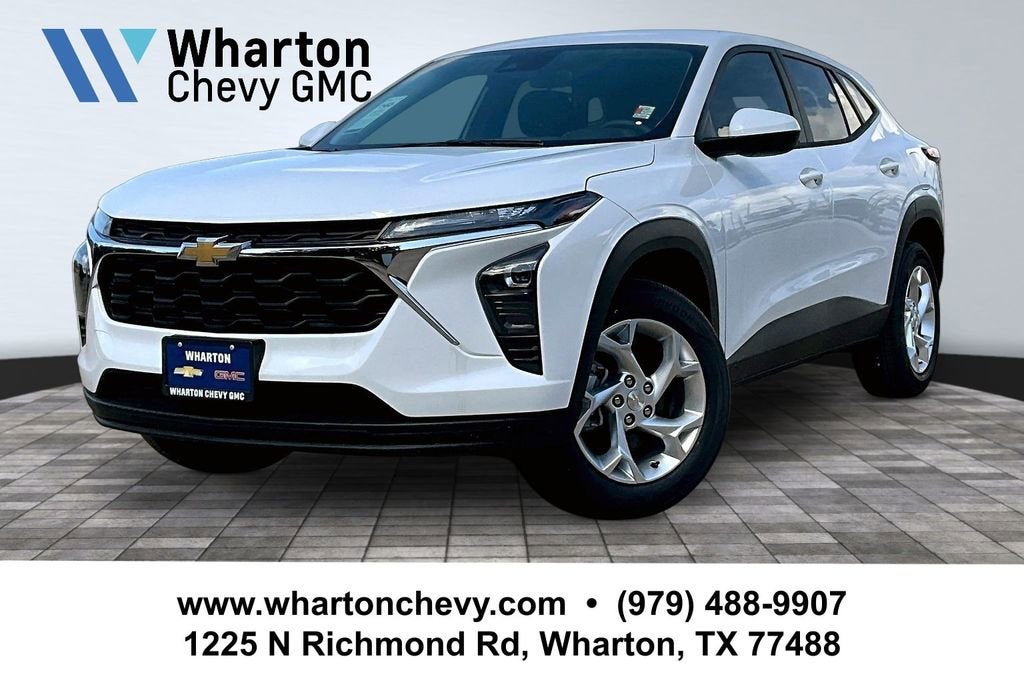 2026 Chevrolet Trax LS in Summit White — front three-quarter view
